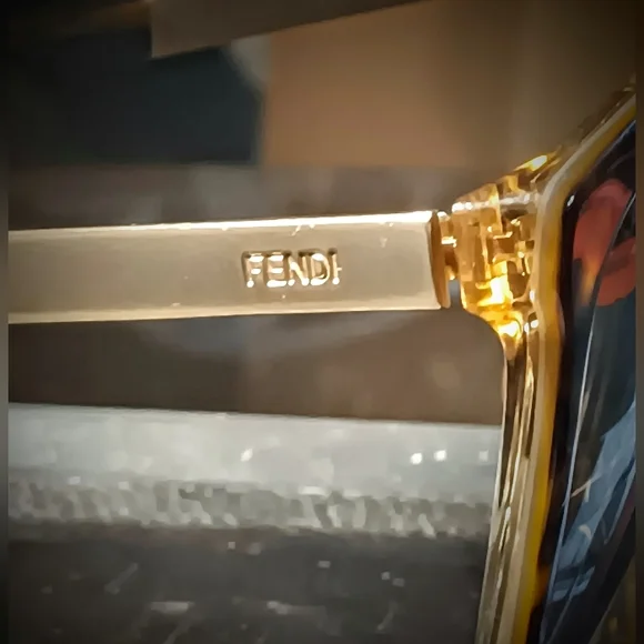 FENDI BROWN TORTOISE/ GOLD - Picture 4 of 10